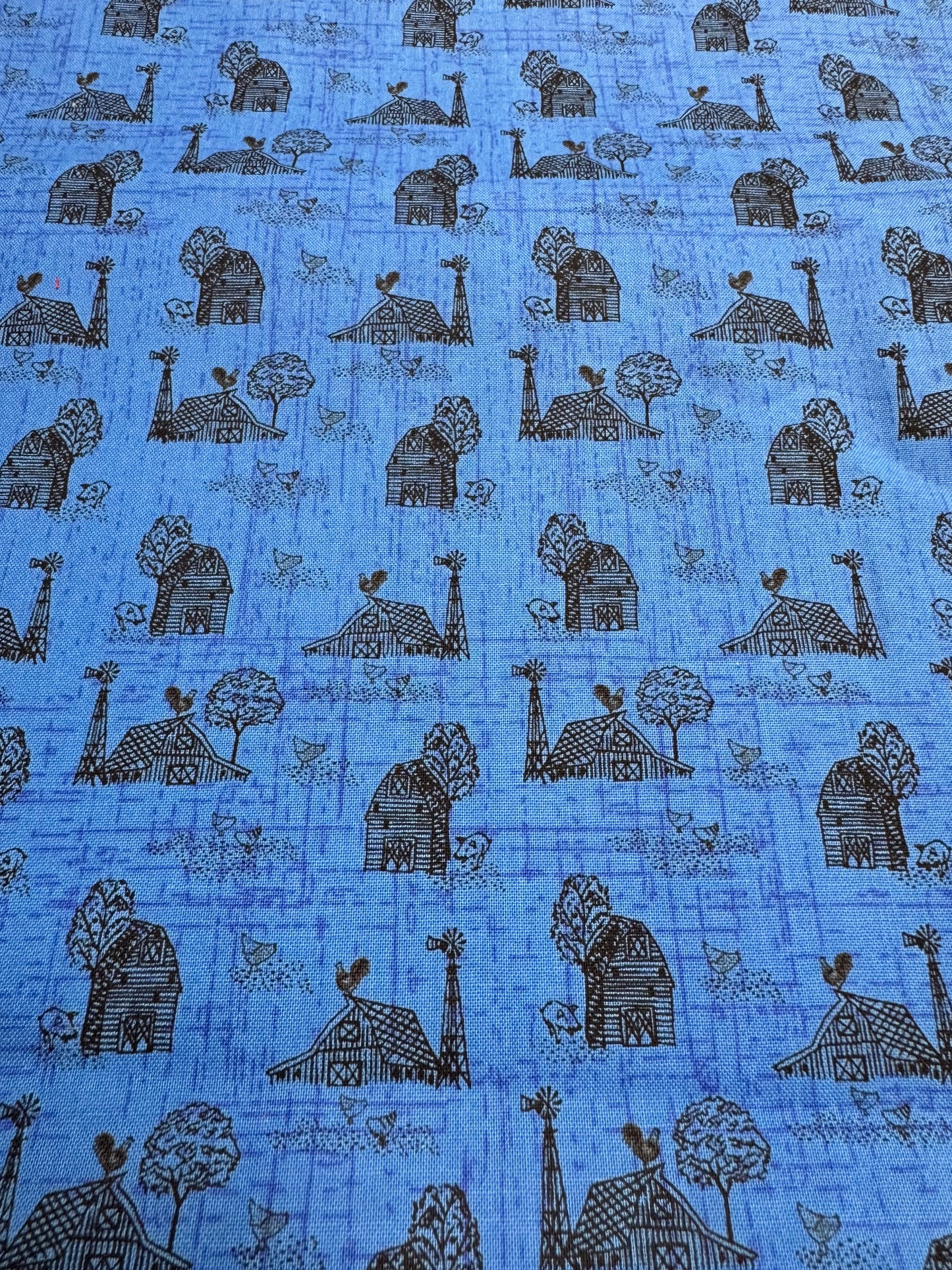 Ferme fond bleu