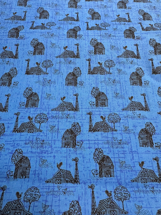 Ferme fond bleu